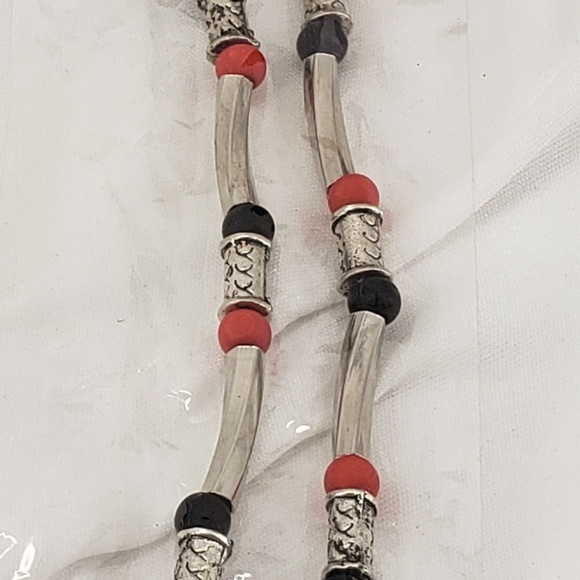 Jewelry - Unisex Necklace Silver, Red & Black Jewelry - Unisex Necklace Silver, Red & Black